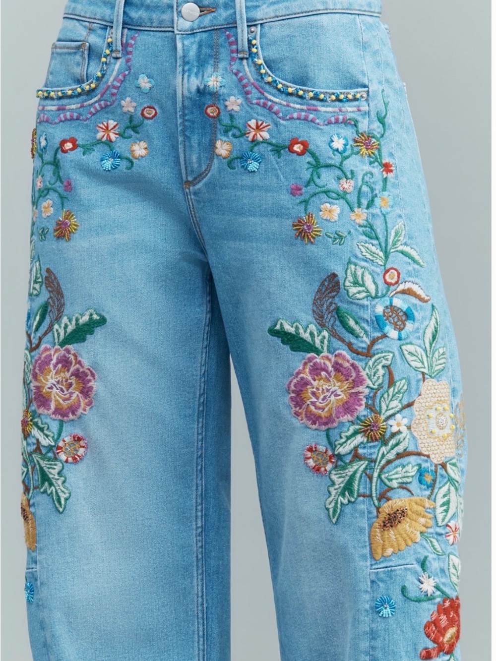 Driftwood High-Rise Cuffed Barrel Jeans - Picture 2 of 5